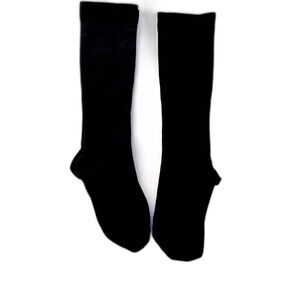 2 Pairs of Black Solid  Ribbed Womens Knee Length Socks NWOT
